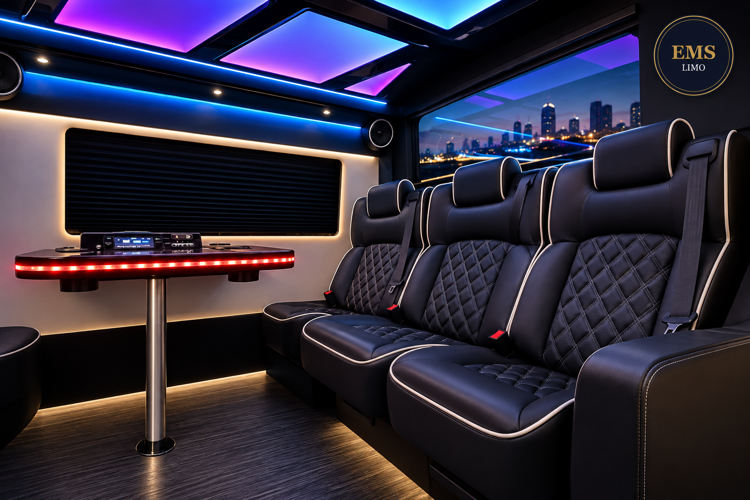 Luxury Sprinter Van interior Kansas City