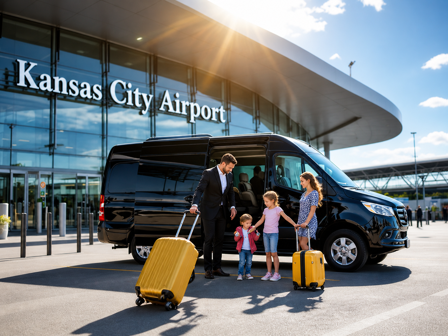 EMS Limo chauffeur providing MCI airport transportation in Kansas City